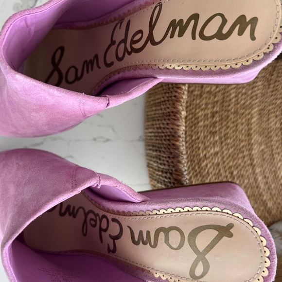 Sam Edelman Suede Heels-  Soft lilac Sz 7.5 - Picture 5 of 8
